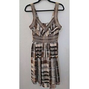 Plenty By Tracy Reese Dress Petite Silk Fit &‎ Flare Mini Bohemian Preppy Plaid